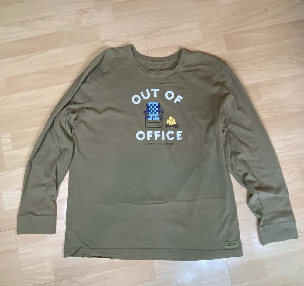 Life is Good Out of Office Long Sleeve Crusher Tee
